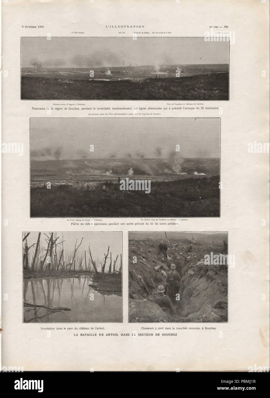 875 L'Illustration No 3788 9 Octobre 1915 Page 381 Stock Photo - Alamy