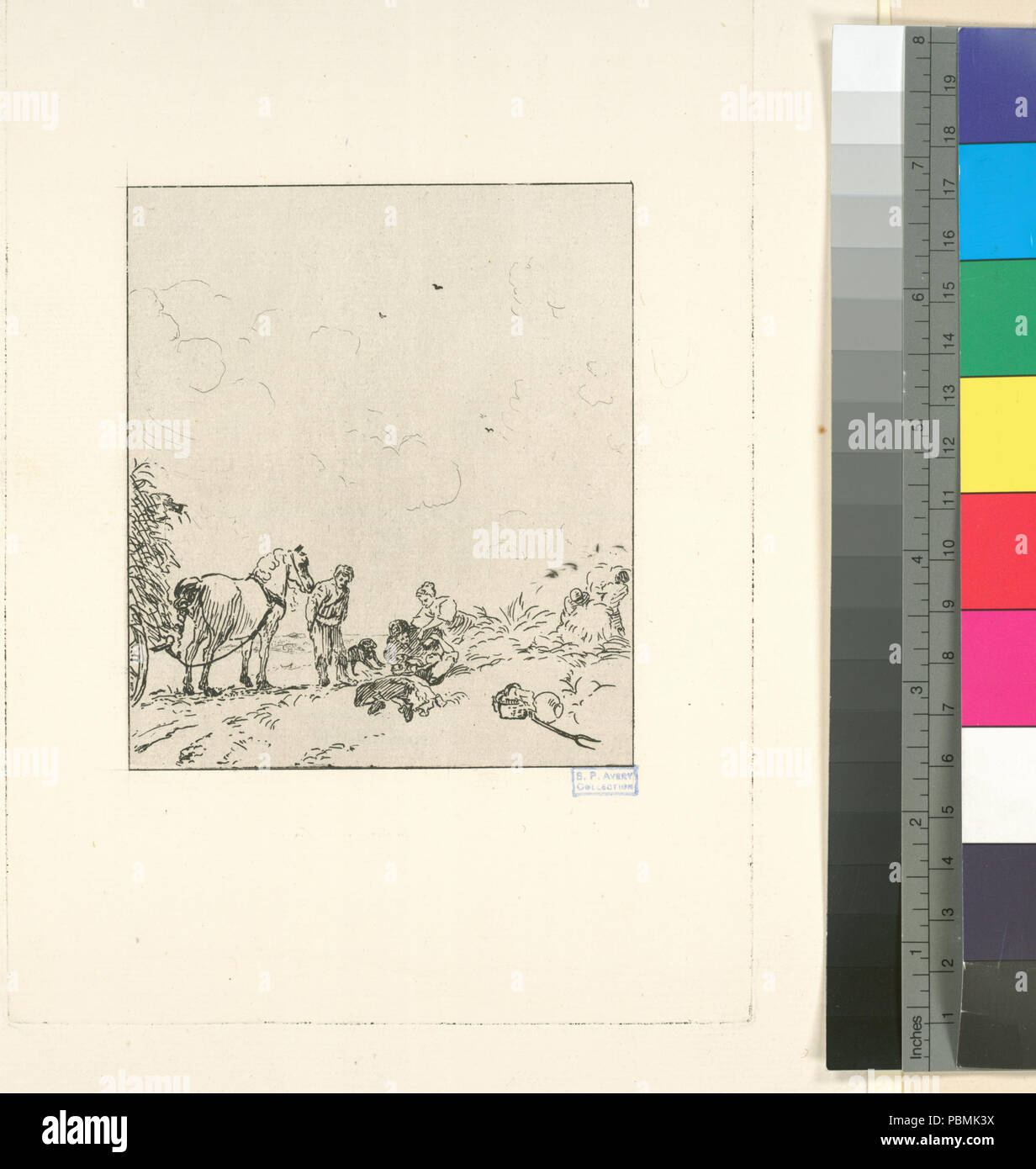879 La récolte du foin (NYPL b14504923-1131043 Stock Photo - Alamy