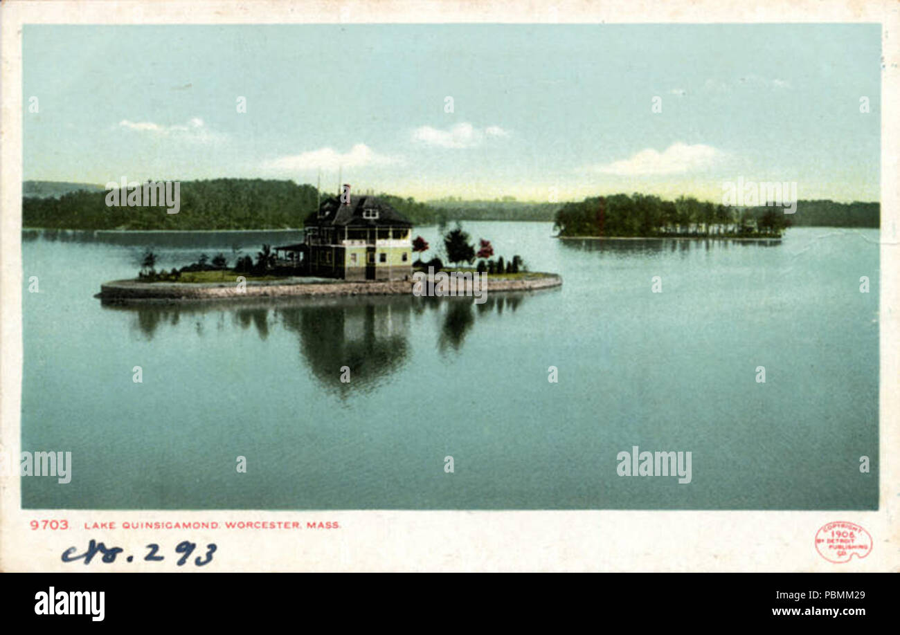 Massachusetts Old Photo 13" x 19" Reprint 1906 Lake Quinsigamond Worcester 
