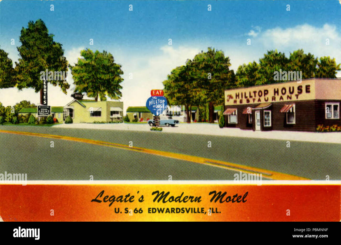 894 Legate S Modern Motel Hilltop House Restaurant Orval And Virginia Legate Owners Nby 436531 Stock Photo Alamy