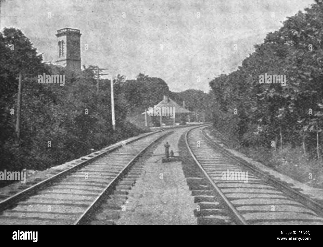 933 Longwood station, 1904 Stock Photo - Alamy