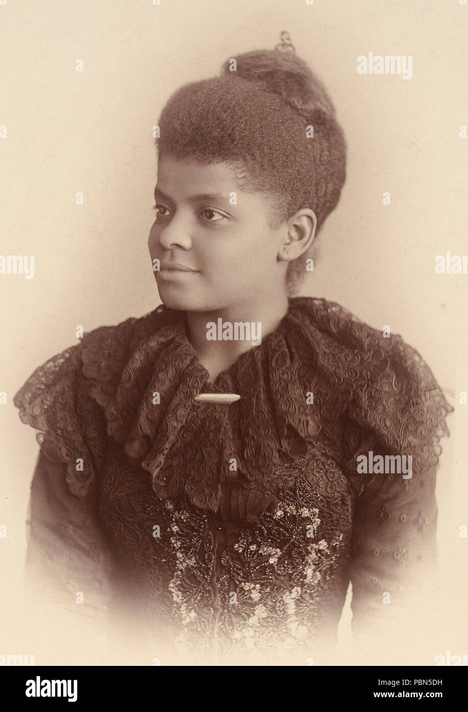 . Ida B. Wells Barnett . circa 1893 1002 Mary Garrity - Ida B. Wells-Barnett -  crop Stock Photo