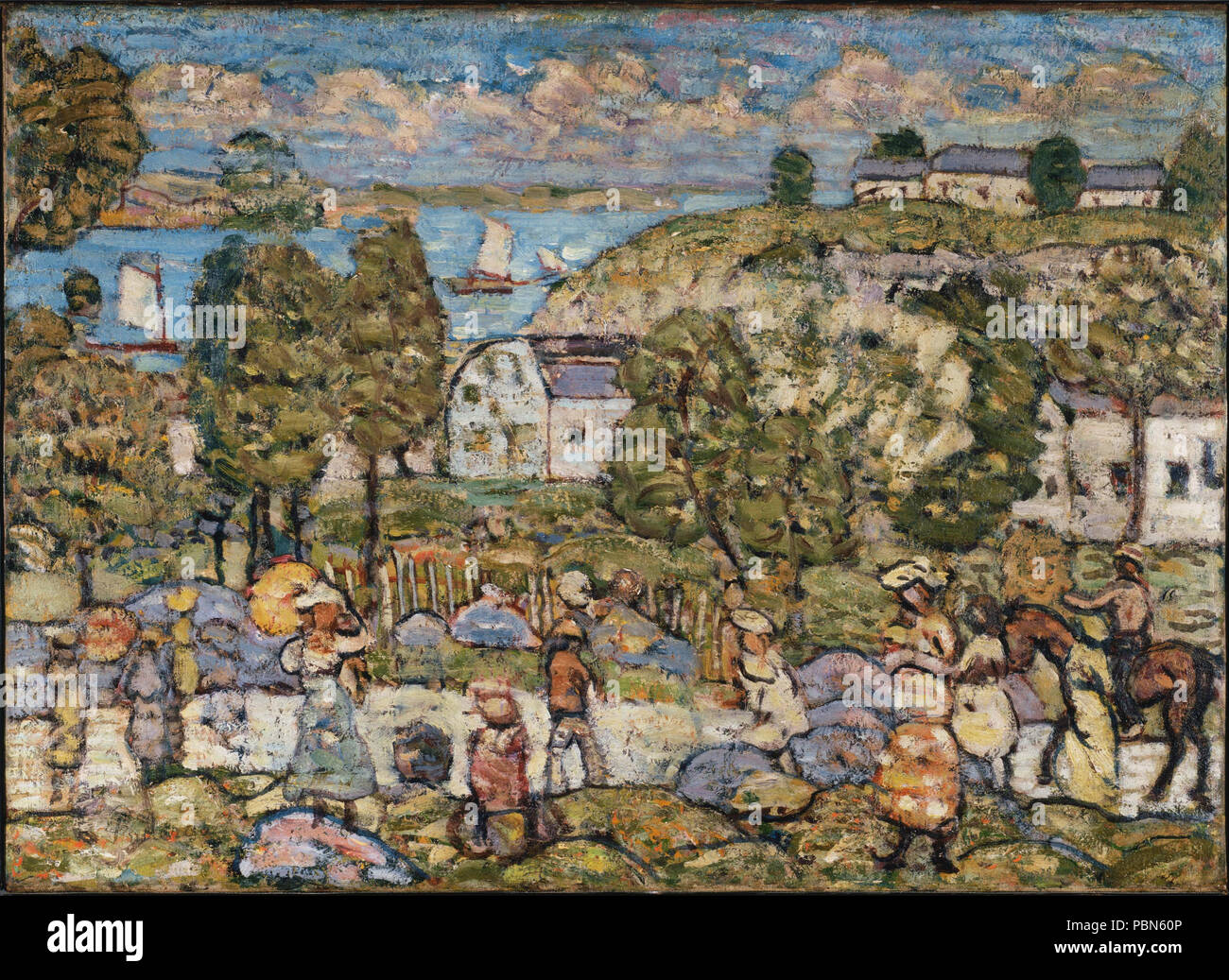 1006 Maurice Prendergast - Landscape Near Nahant Stock Photo - Alamy