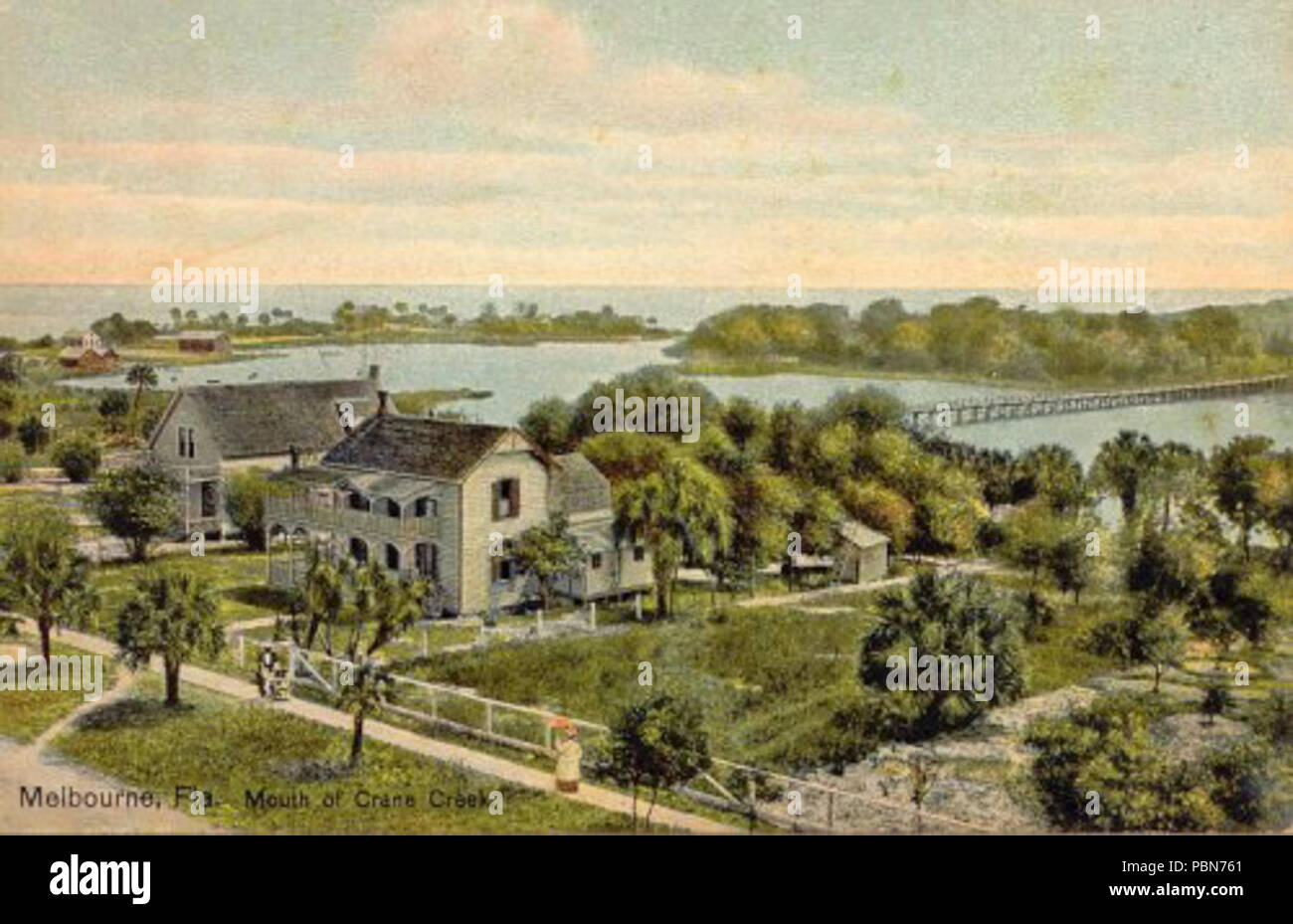 . English View of Crane Creek Melbourne, Florida . circa 1900 1013