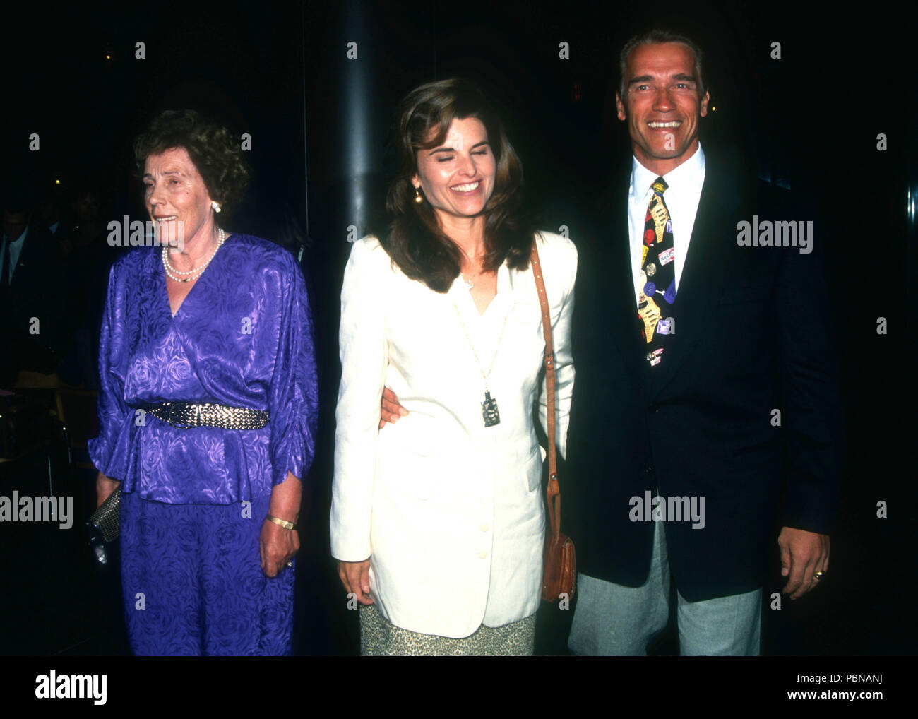 LOS ANGELES, CA APRIL 6 (LR) Aurelia Jadrny Schwarzenegger, Maria Shriver and Actor Arnold