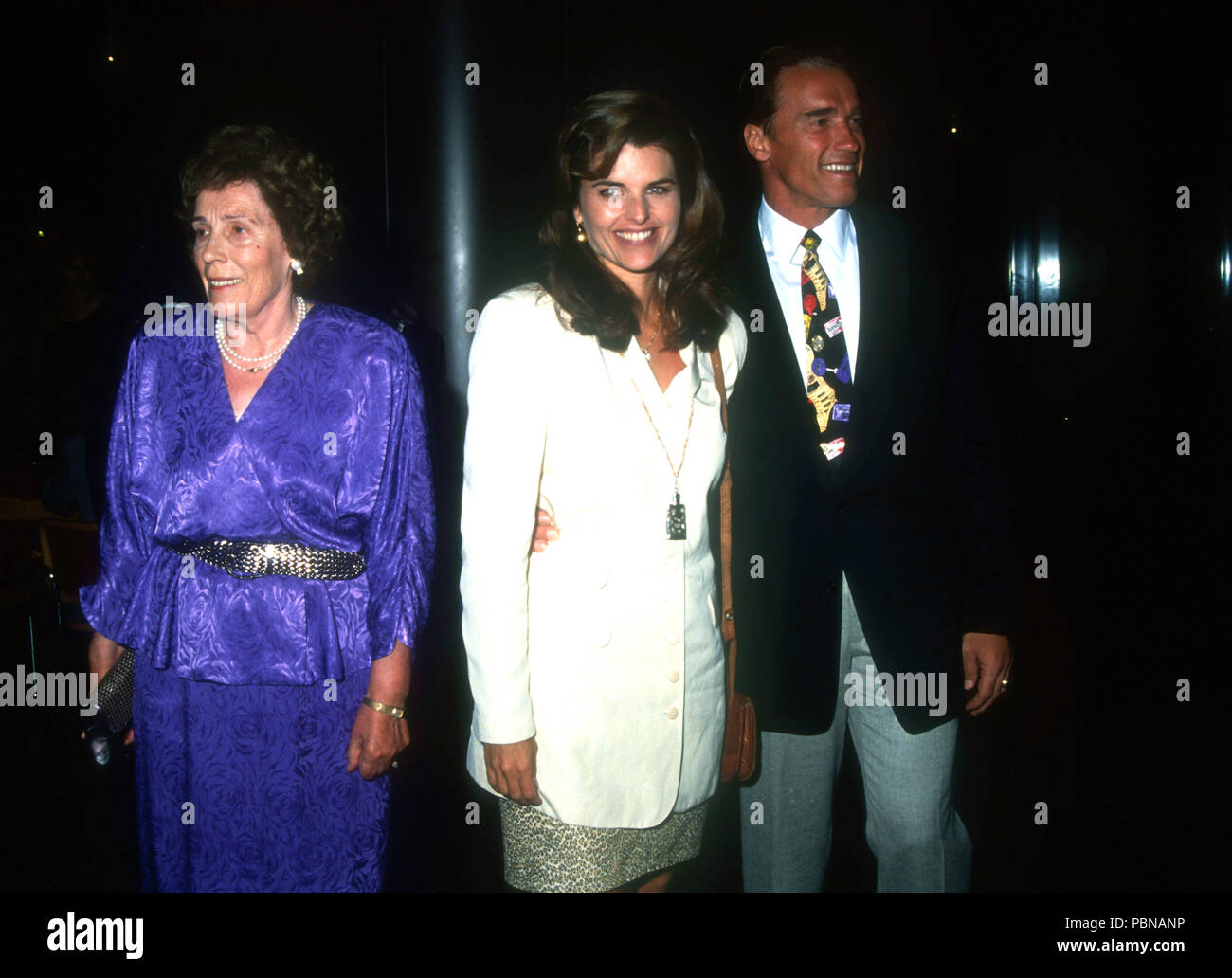 LOS ANGELES, CA APRIL 6 (LR) Aurelia Jadrny Schwarzenegger, Maria Shriver and Actor Arnold