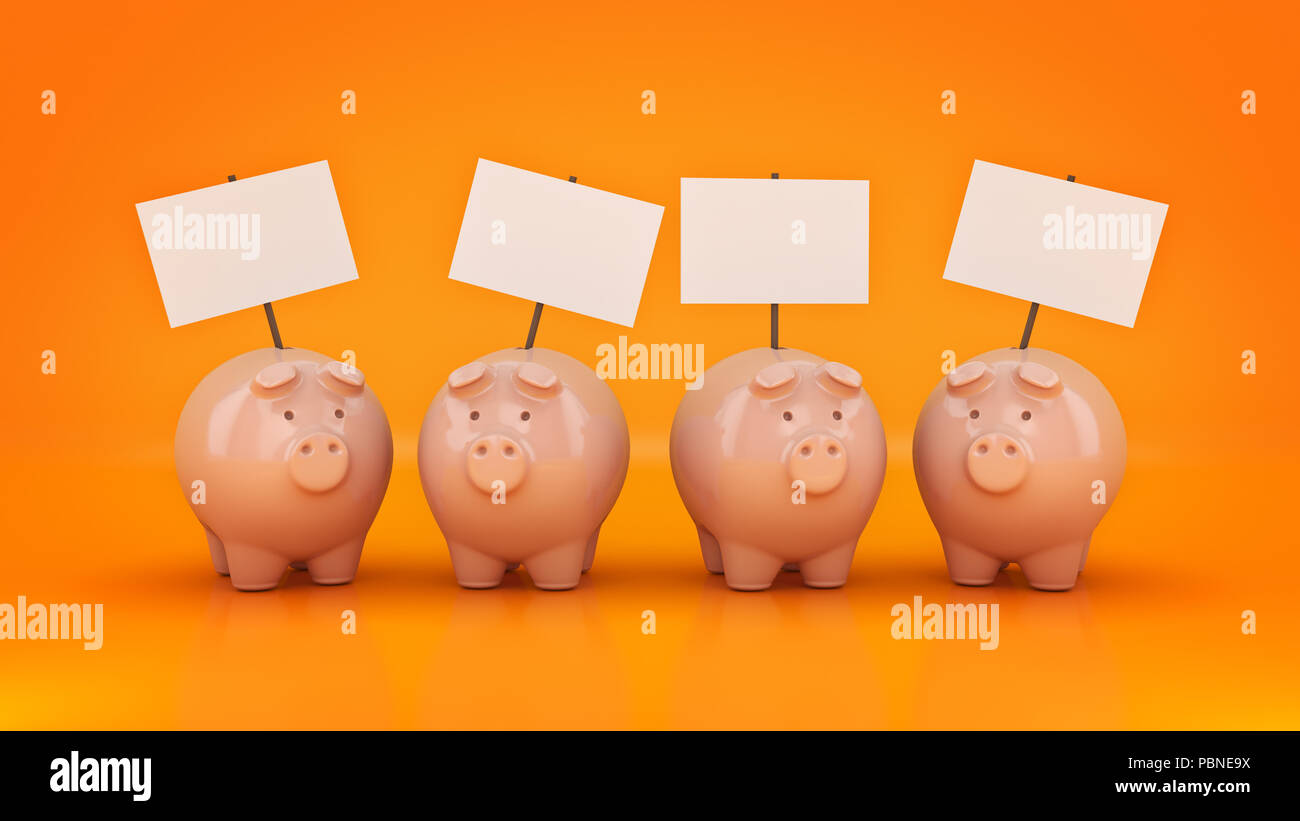 Piggy Bank. 3D rendering Stock Photo - Alamy