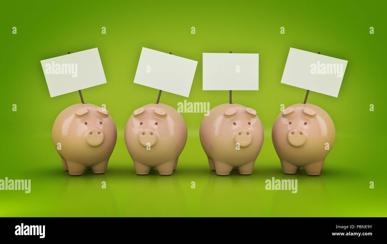 Piggy Bank. 3D rendering Stock Photo - Alamy