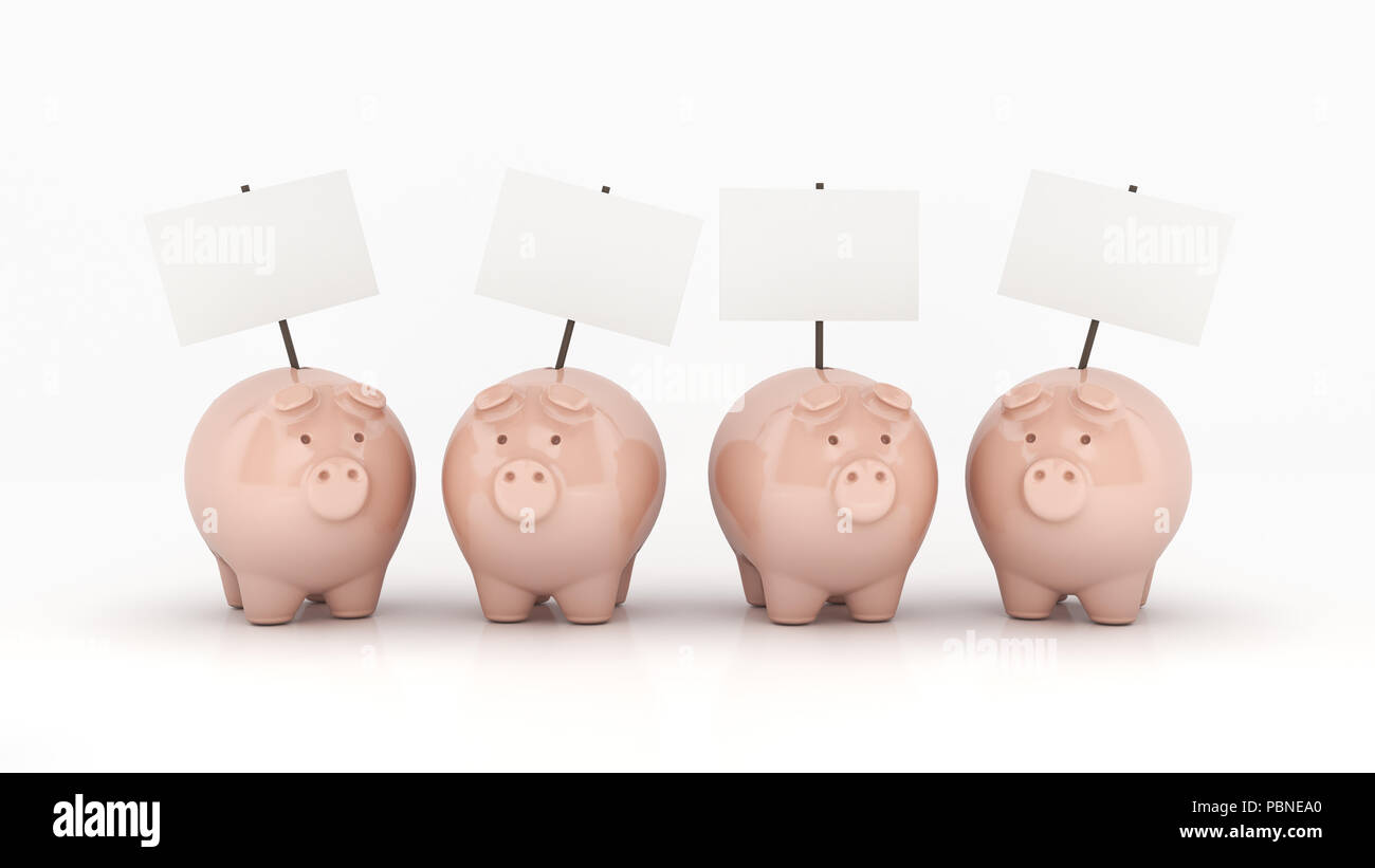Piggy Bank. 3D rendering Stock Photo - Alamy