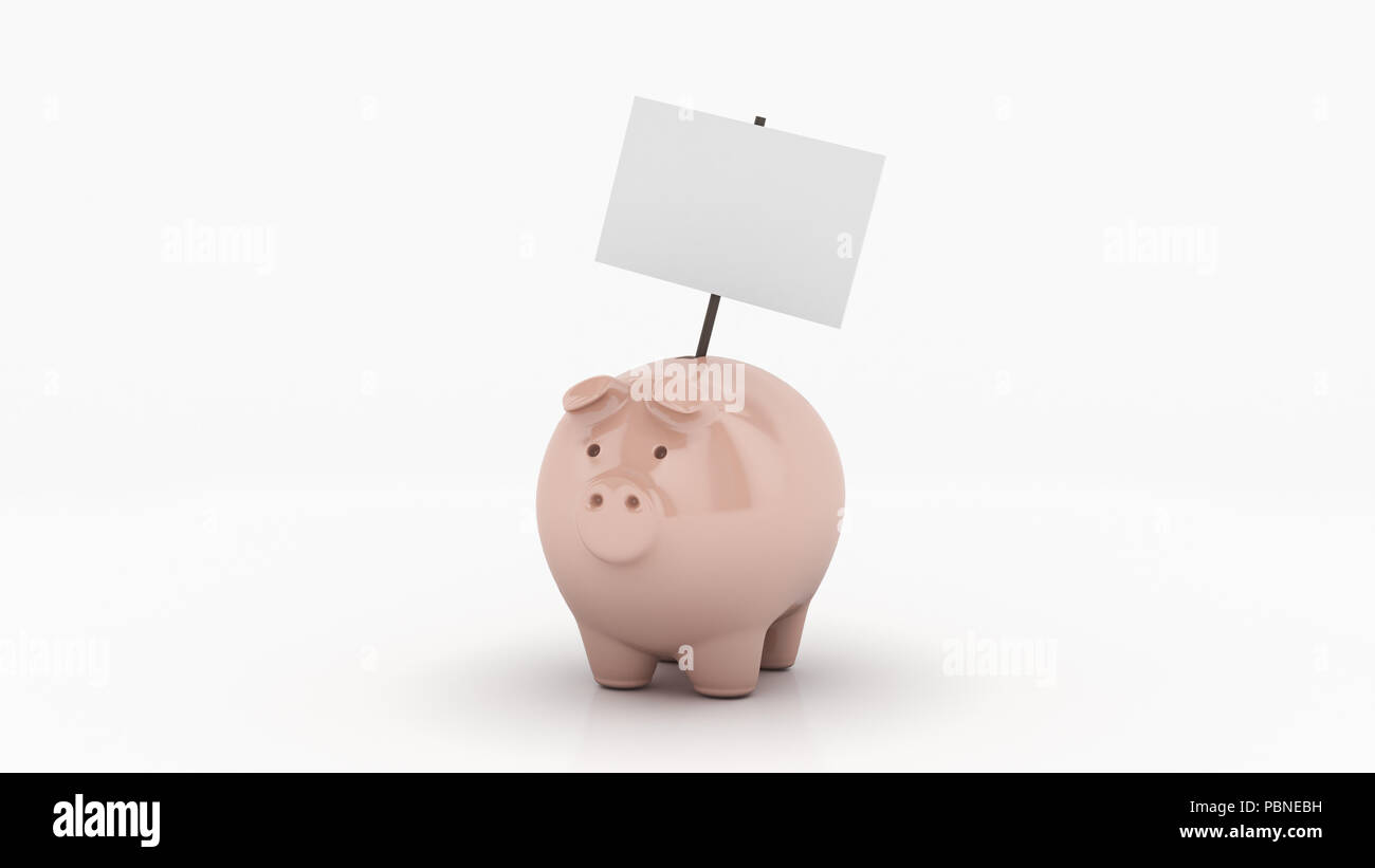 Piggy Bank. 3D rendering Stock Photo - Alamy