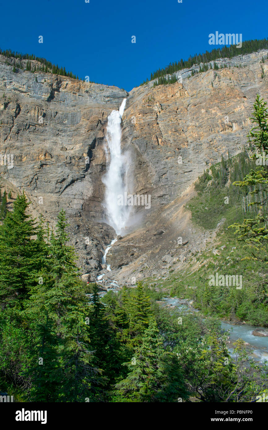 Takakkaw Falls in Yoho National Park, British Columbia, Canada Stock