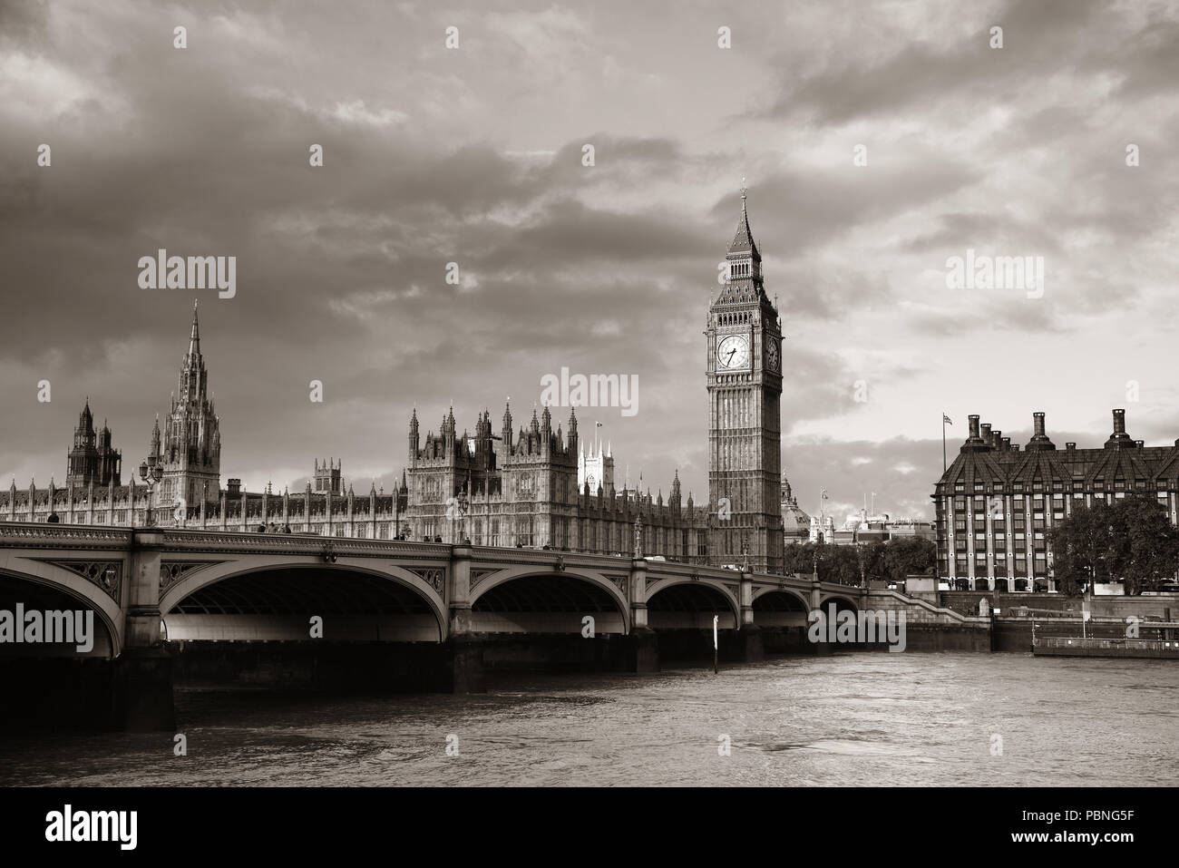 House of Parliament in Westminster in London. Stock Photo