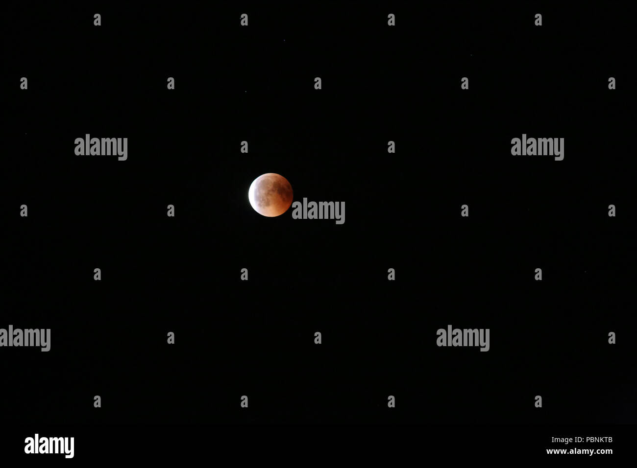 Eclipse of the moon, total lunar eclipse and red moon July 27, 2018 ...