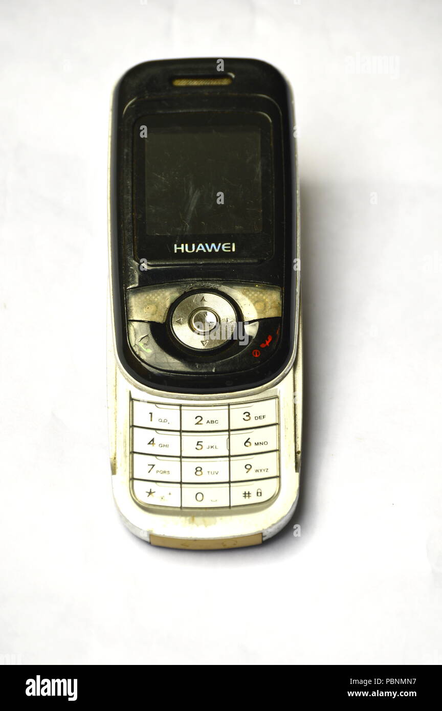 Old Huawei mobile device, older mobile phone Stock Photo - Alamy