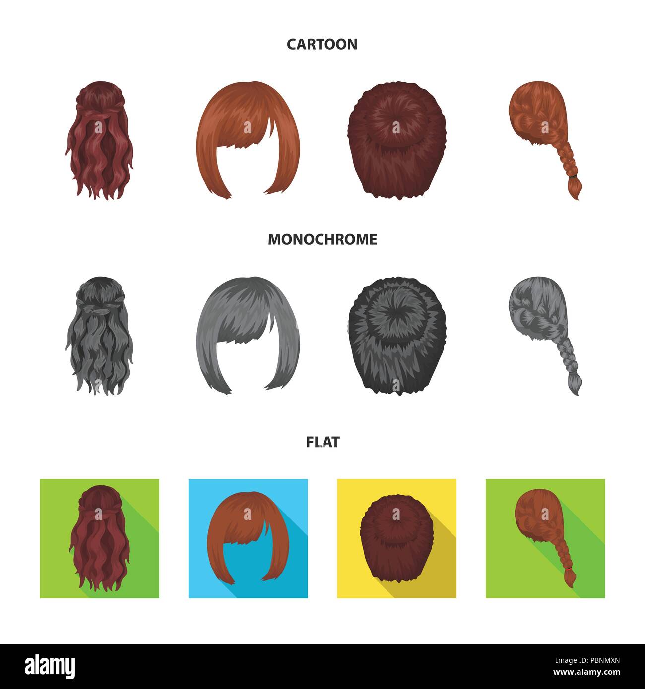 Kara Red Braid And Other Types Of Hairstyles Back Hairstyle Set