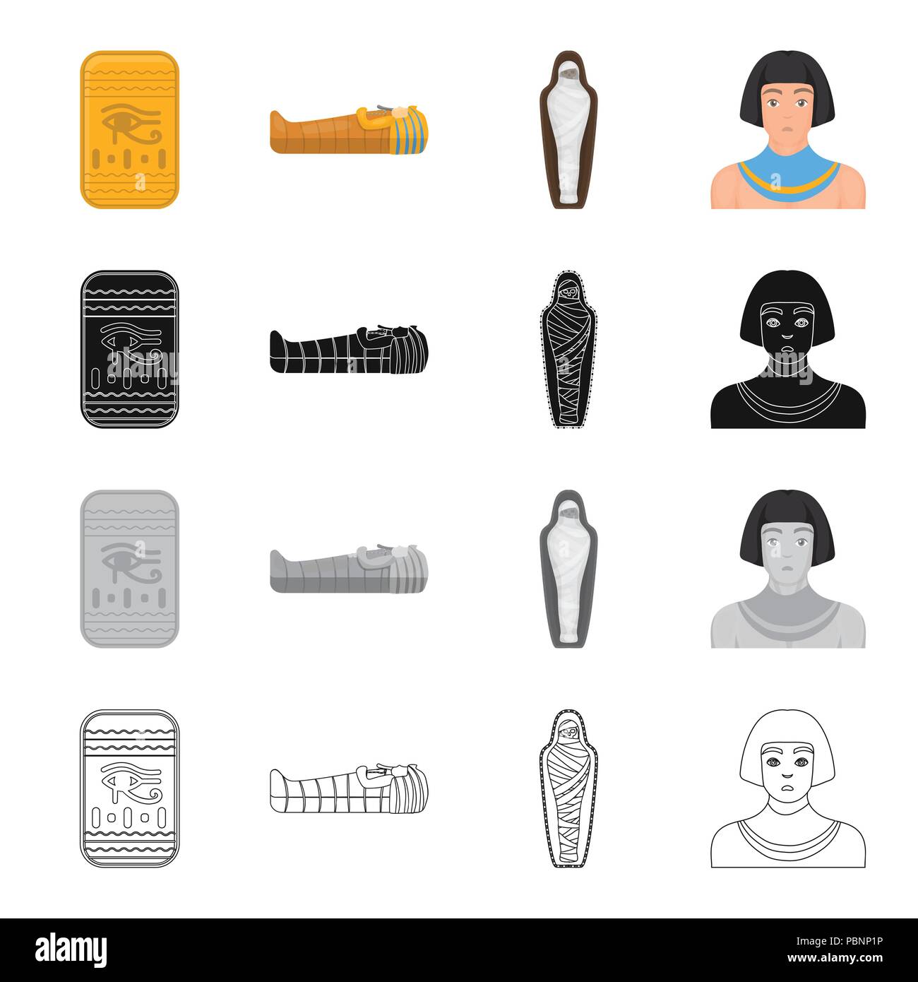 Egyptian burial customs Stock Vector Images - Alamy