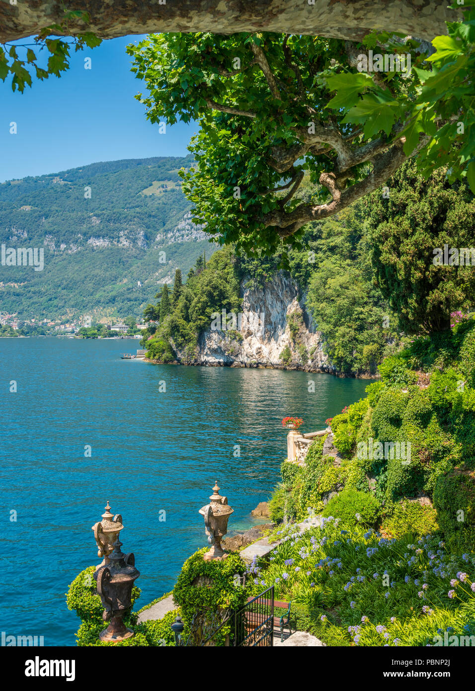 Villa del Balbianello, famous villa in the comune of Lenno, overlooking Lake Como. Lombardy, Italy. Stock Photo