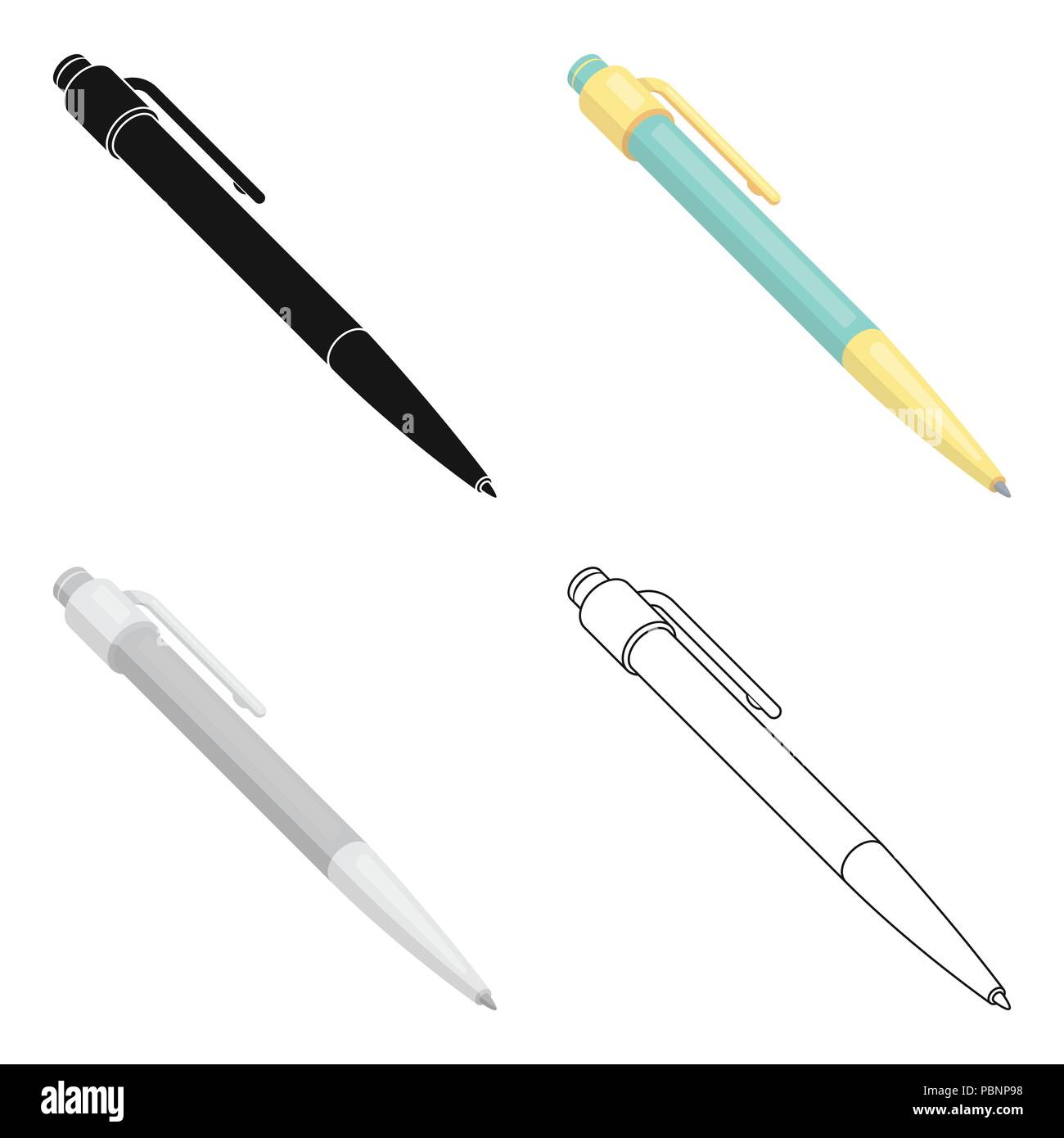 Ball pen. A school pen for writing. Outfit schoolboy.School And Education  single icon in cartoon style vector symbol stock web illustration Stock  Vector Image & Art - Alamy