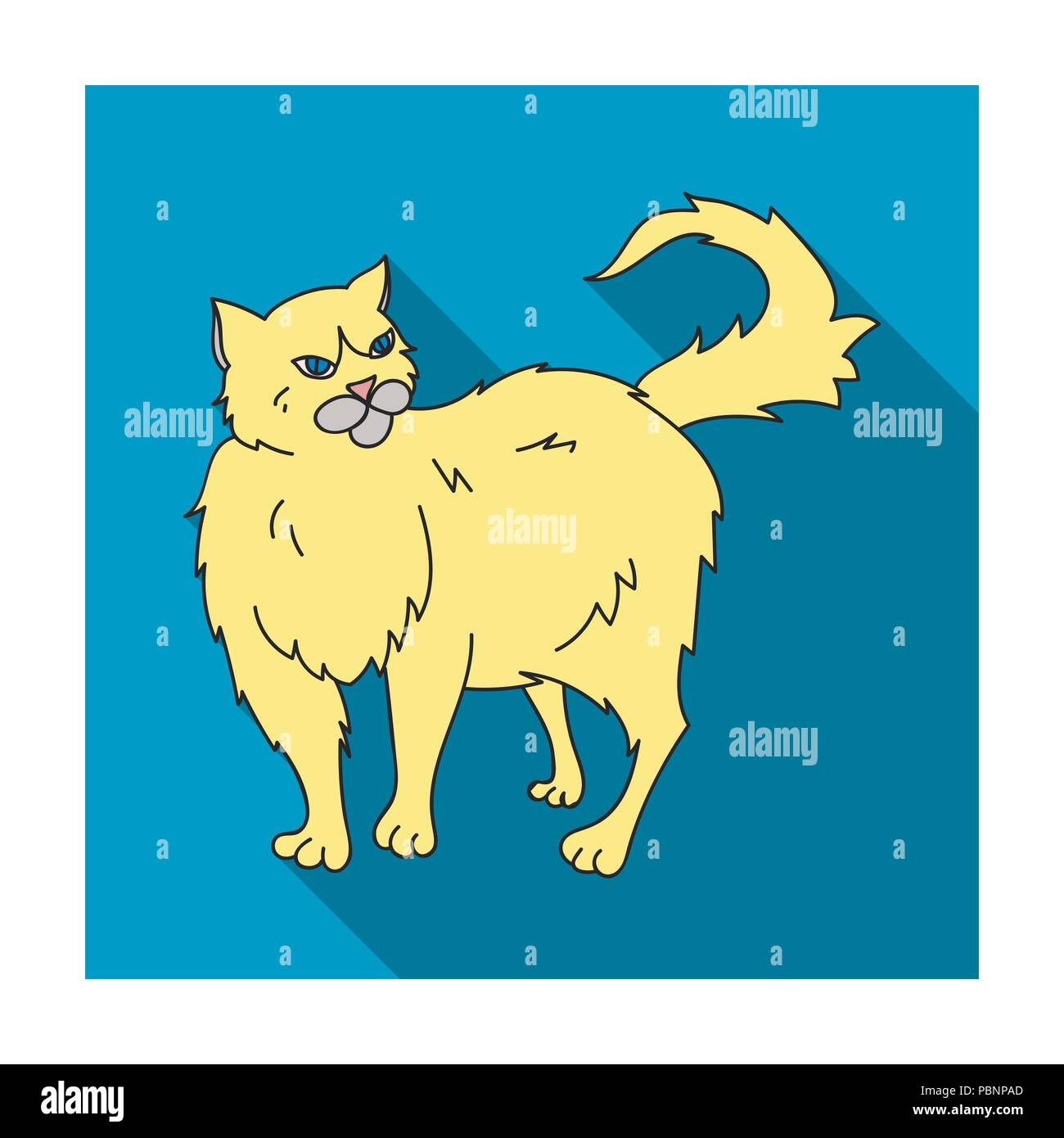 Persian icon in flat design isolated on white background. Cat breeds ...