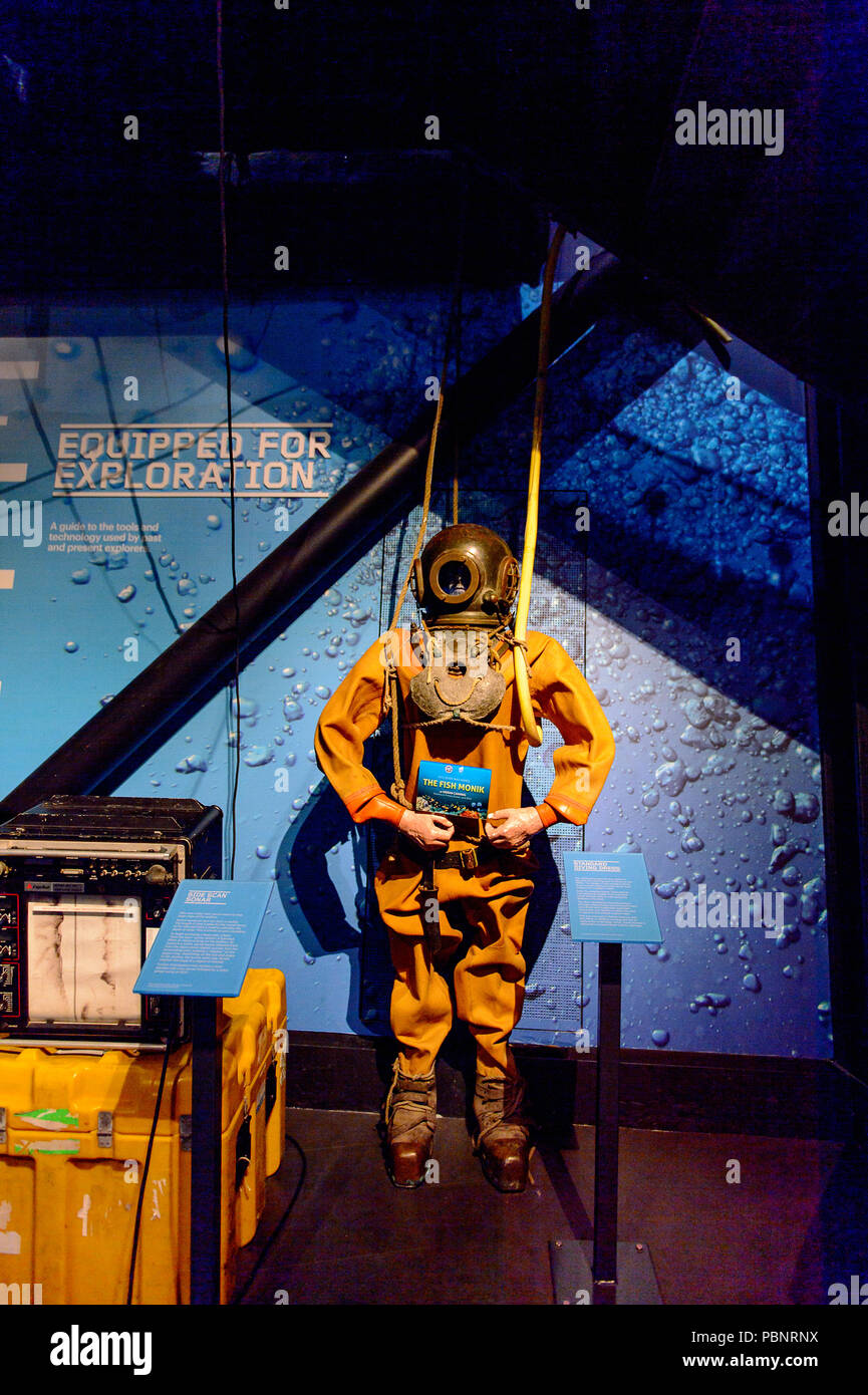 BELFAST, NI JULY 14, 2016 Diving experience in the Titanic Belfast