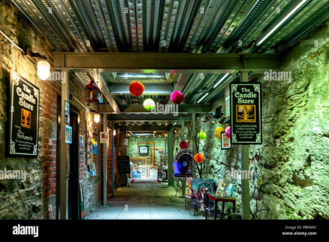 Colorful undertown view in  downtown 2, Port Townsend, Washington. USA. Stock Photo