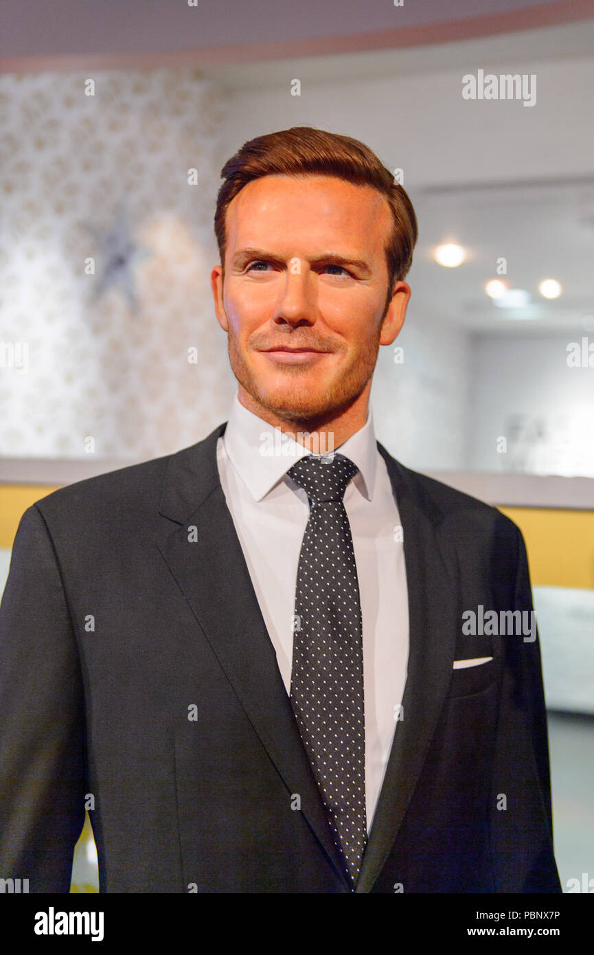 London England July 22 16 David Beckham English Football Player Madame Tussauds Wax Museum It Is A Major Tourist Attraction In London Stock Photo Alamy