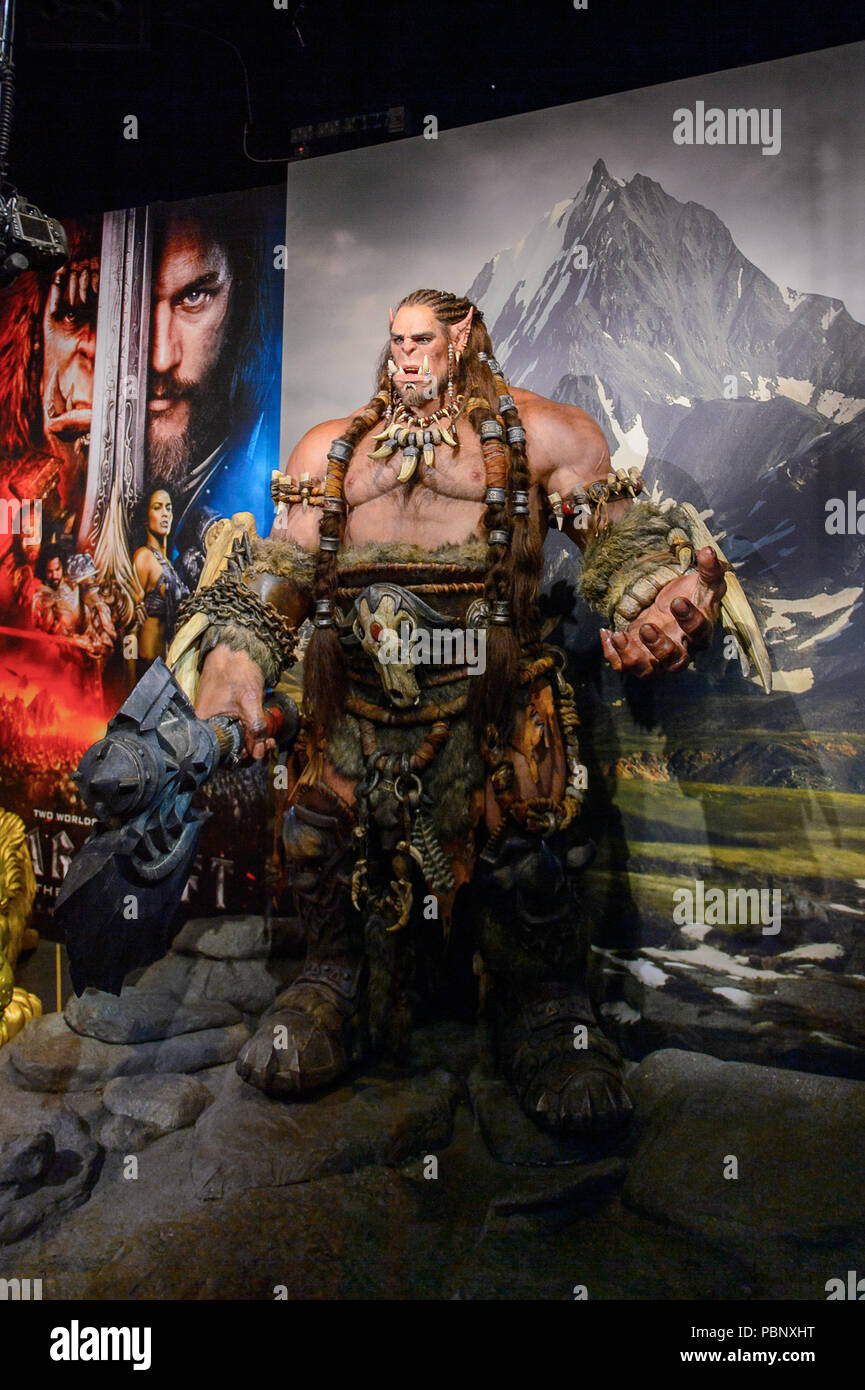 LONDON, ENGLAND - JULY 22, 2016: Warcraft section at the Madame Tussauds wax museum. It is a major tourist attraction in London Stock Photo