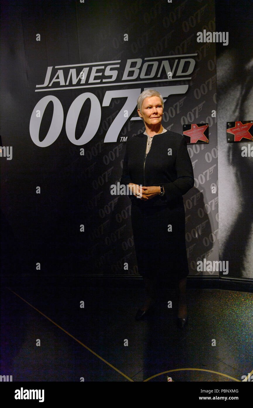 London England July 22 16 Judi Dench As Agent M Madame Tussauds Wax Museum It Is A Major Tourist Attraction In London Stock Photo Alamy