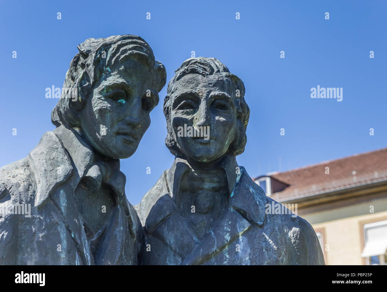 Statue of the Brothers Grimm in Kassel, Germany Stock Photo Alamy