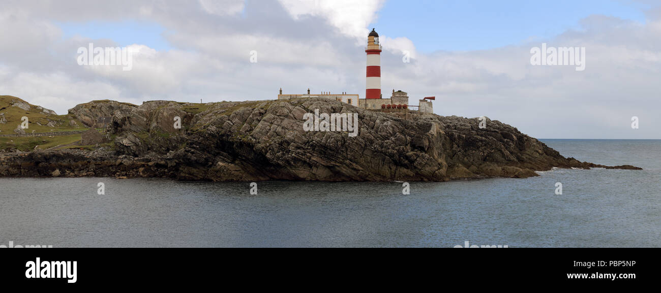 Eilean Glas Lighthouse In Panorama Stock Photo