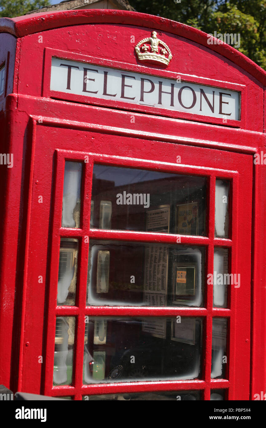 Top of a K2 telephone box at Pickering Station Stock Photo