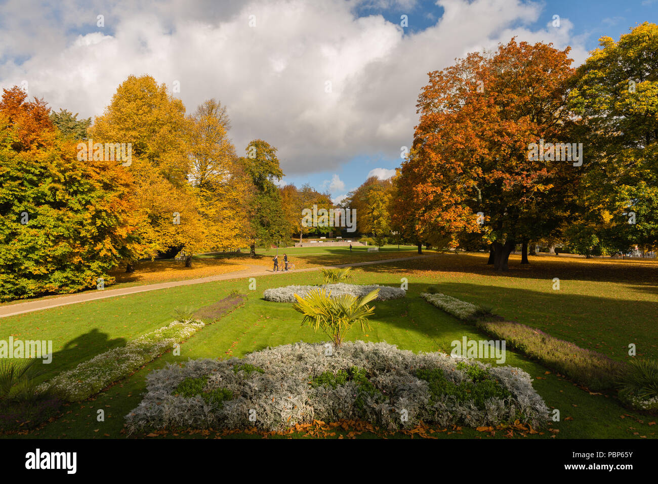 Schlossgarten  or Castle Garden, autumn time, fall foliage,Kiel, capital of Schleswig-Holstein, Germany, Europe Stock Photo