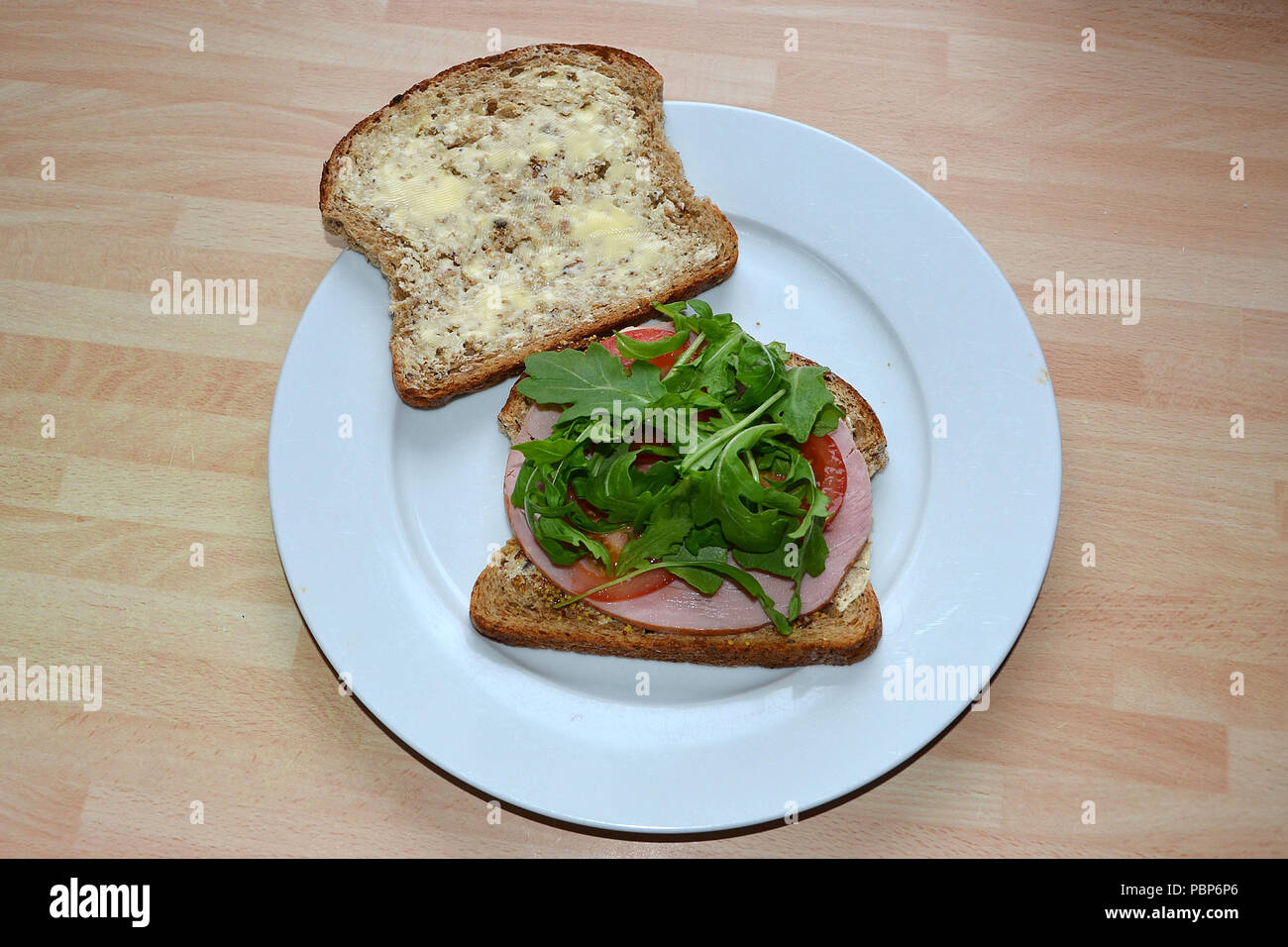 whole grain bread sandwich, healthy eating Stock Photo Alamy