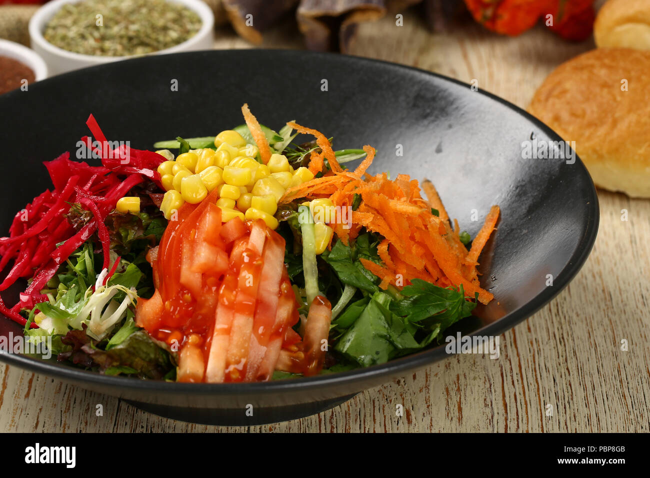 Healthy food fresh vegetable salad Stock Photo - Alamy