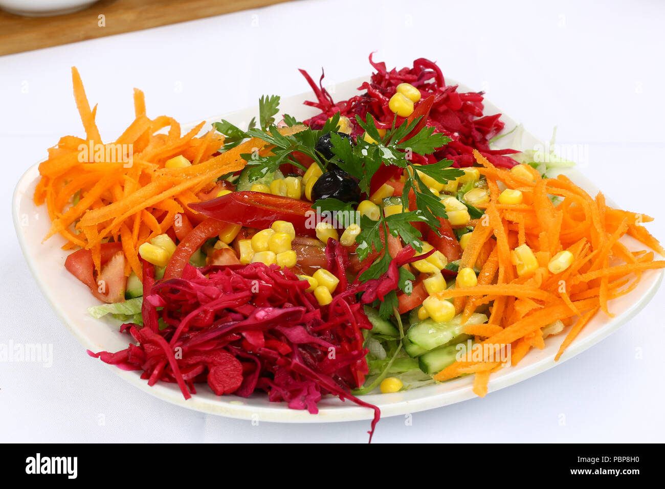 Healthy food fresh vegetable salad Stock Photo - Alamy