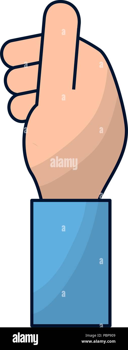 human hand gesture cartoon icon vector illustration Stock Vector Image ...
