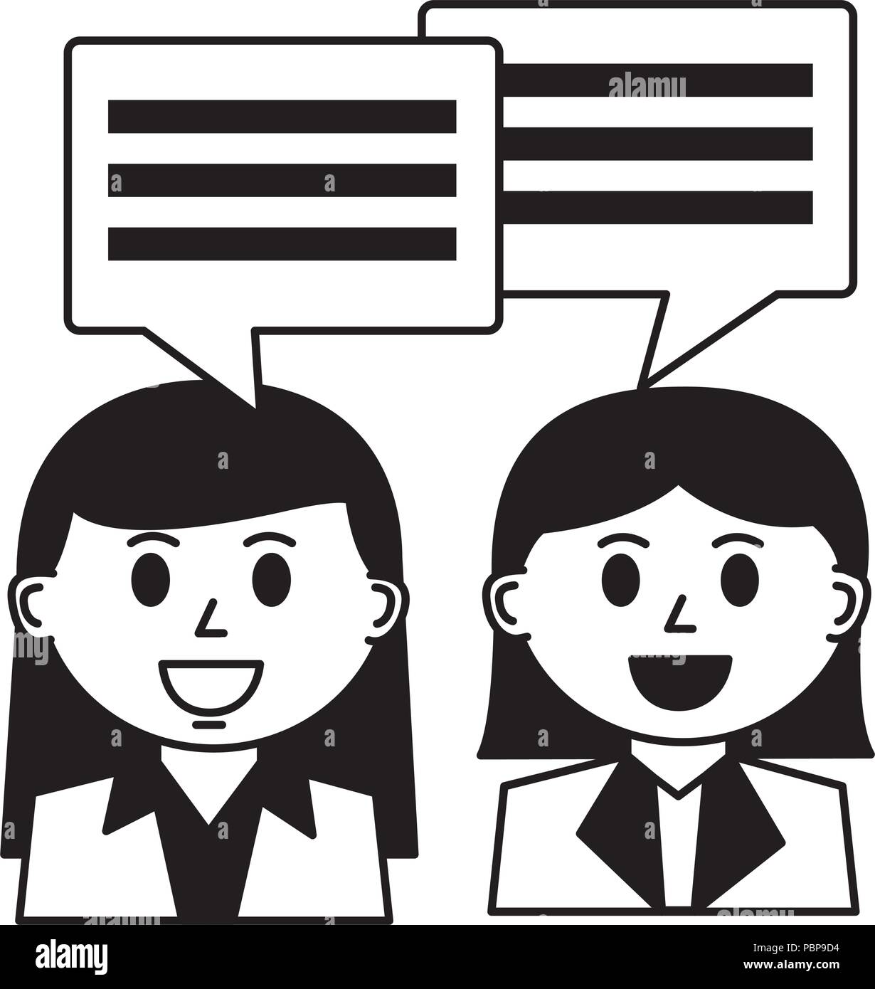 business man and woman conversation communication vector illustration ...