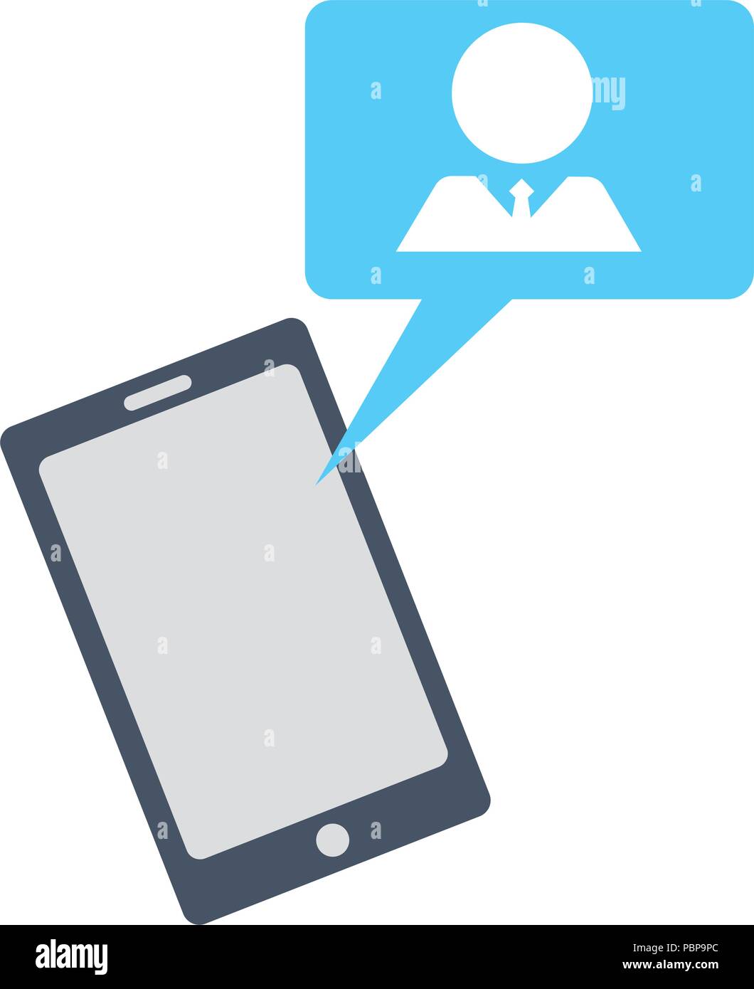 smartphone device with speech bubble vector illustration design Stock ...