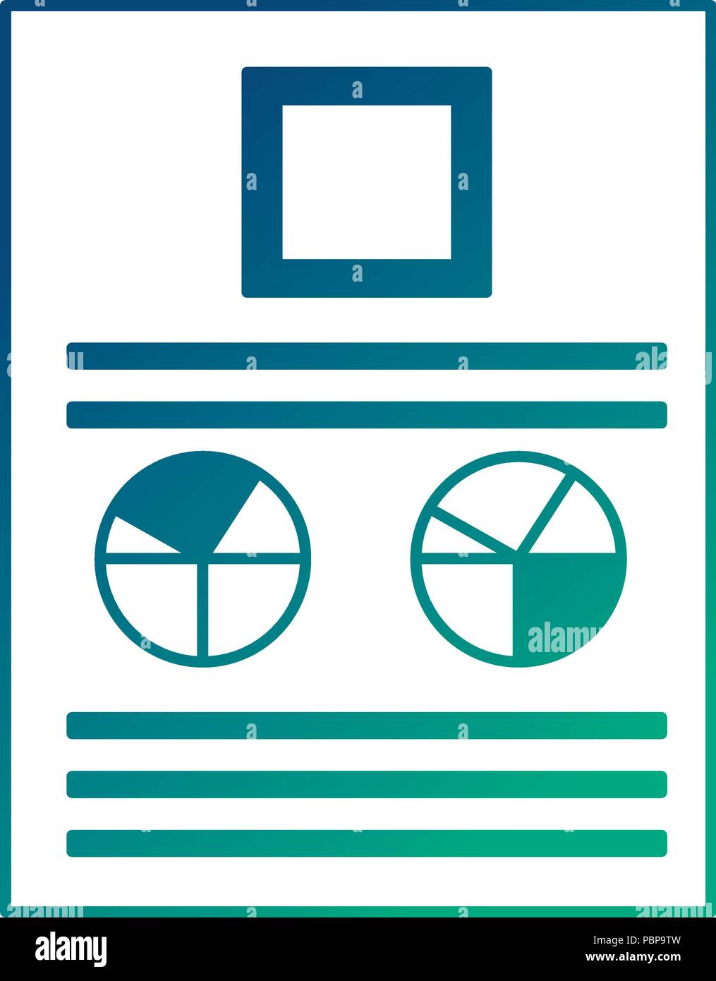 document file with statistics pie graph icon vector illustration design ...
