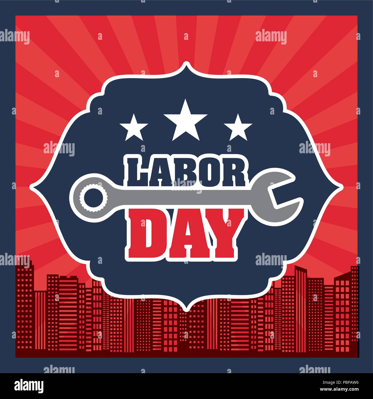 labor day card Stock Vector Image &amp; Art - Alamy