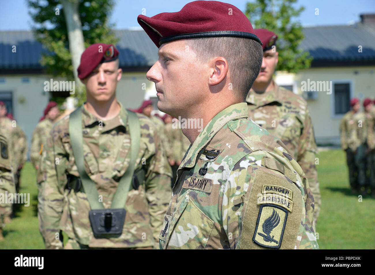 U.S. Army Command Sgt. Maj. Christopher Mullinax, outgoing Command