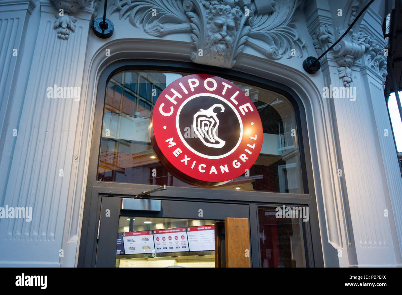 Chipotle Mexican Grill restaurant on St Martins Lane, London, UK ...