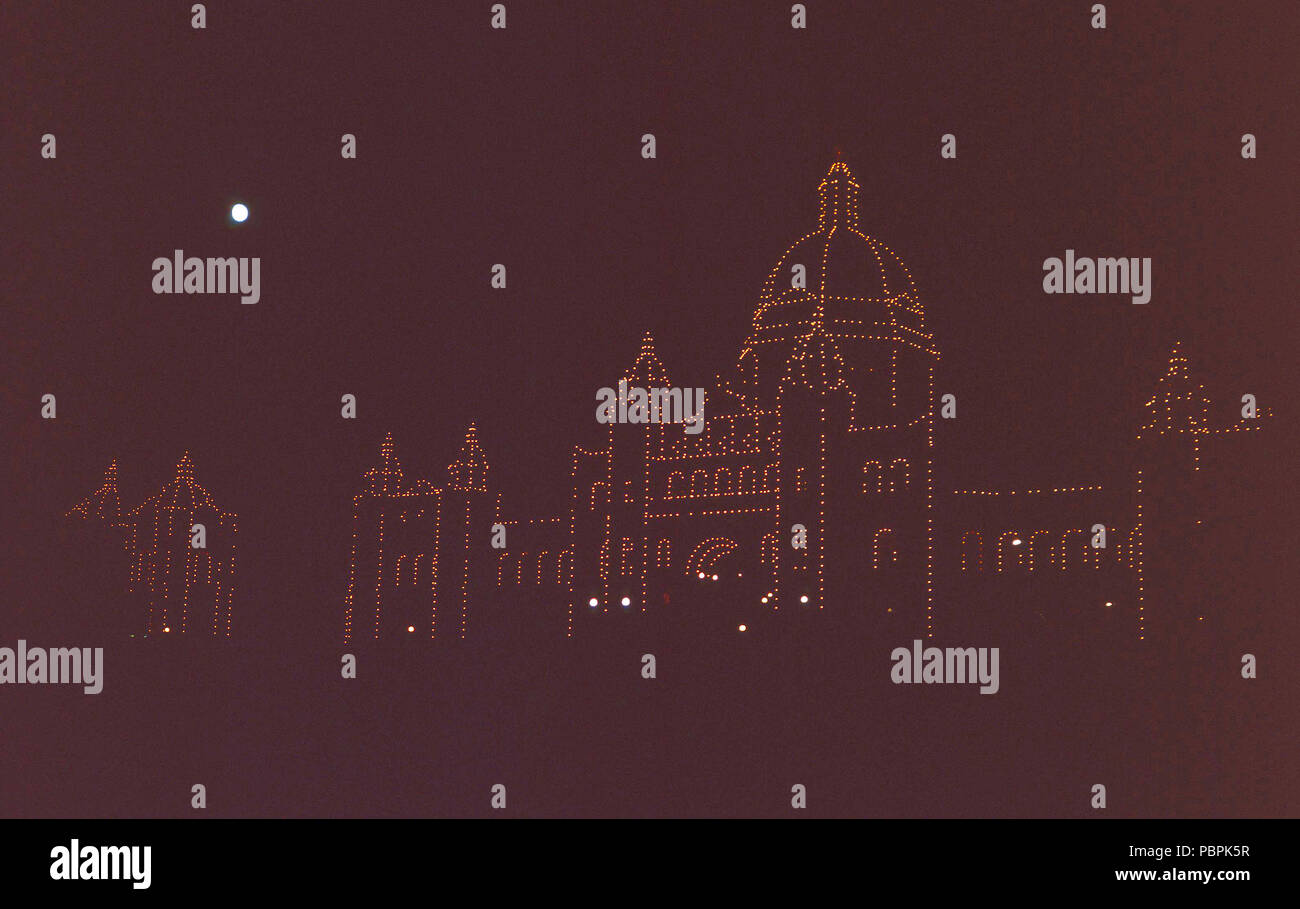 British Columbia Parliament Building at night,Victoria,British Columbia Stock Photo