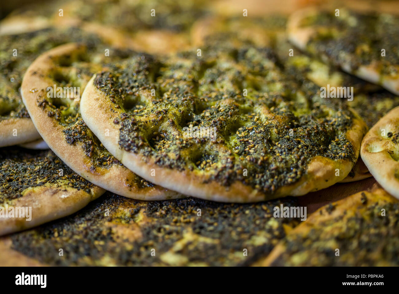 Pita with hyssop Stock Photo