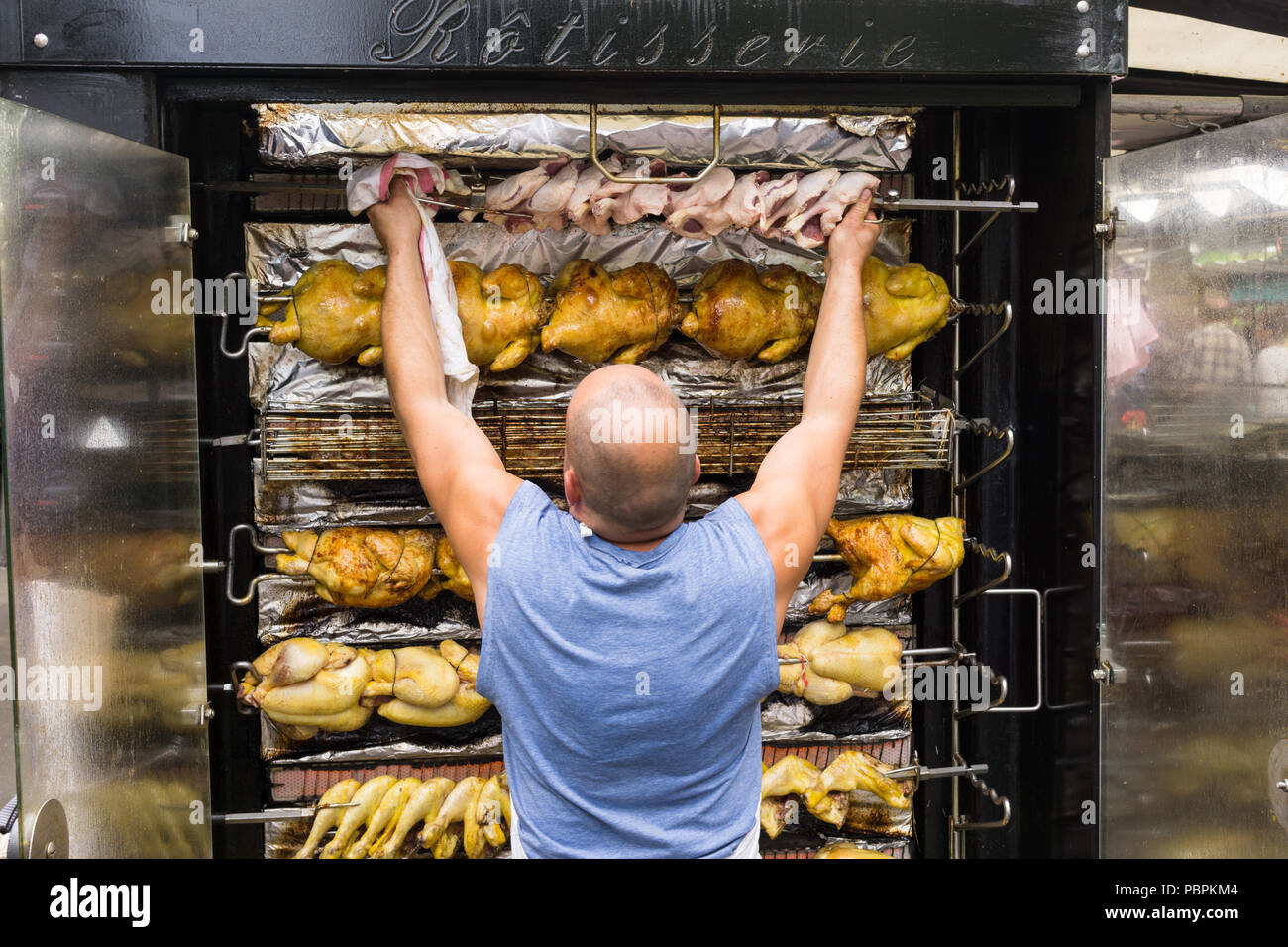 Spit roast chicken hires stock photography and images Alamy