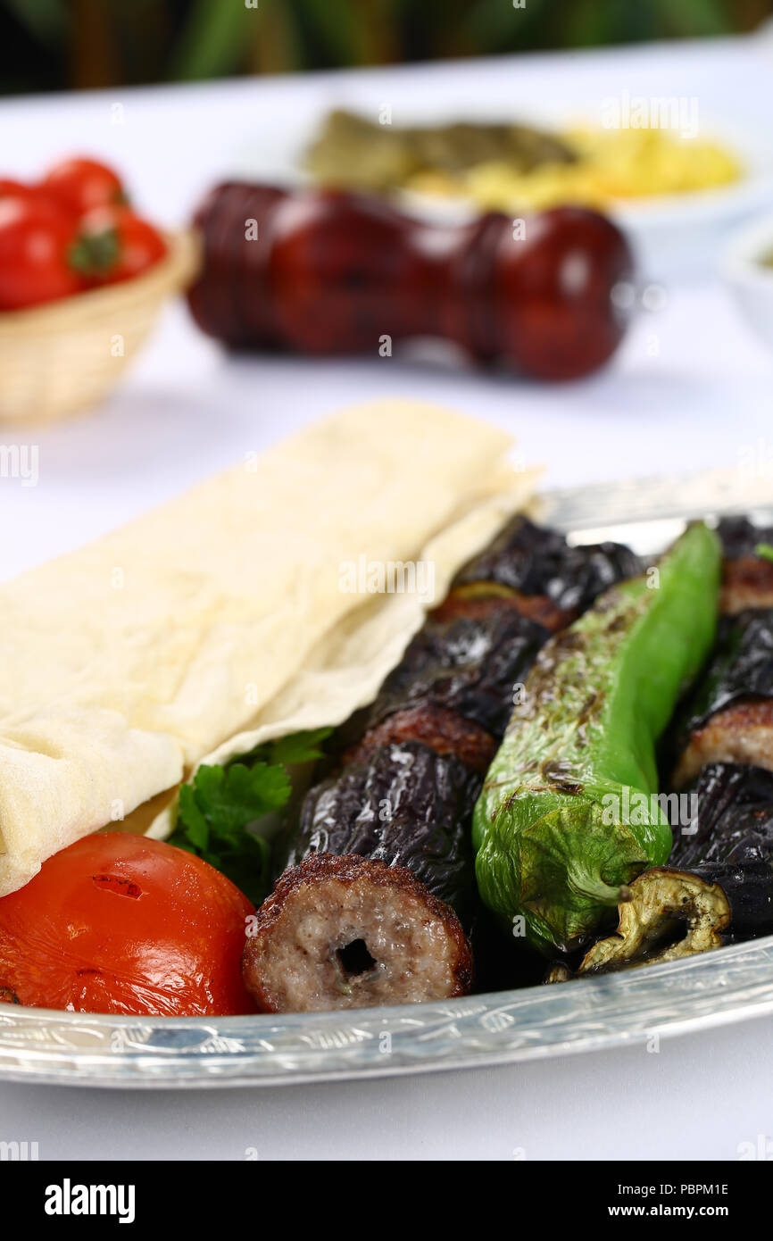 Turkish eggplant kebab Stock Photo Alamy