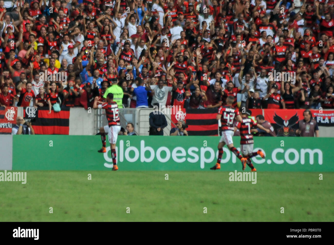 Rio De Janeiro Brazil 29th July 2018 Rever Celebrates Goal During Flamengo X Sport Held In