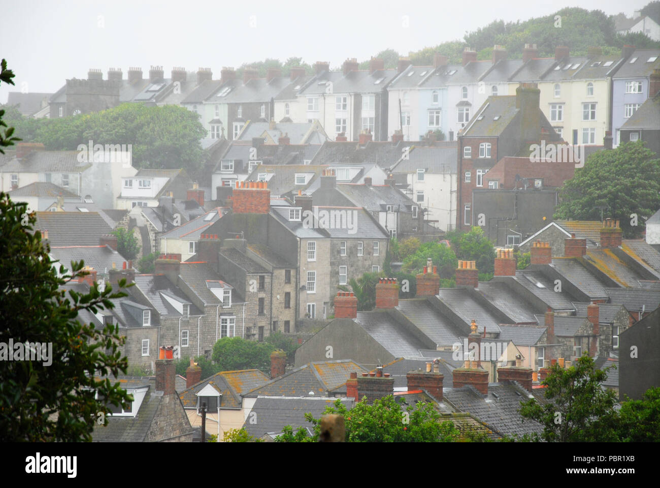Chesil Beach. 29 July 2018. UK Weather The coastal village of