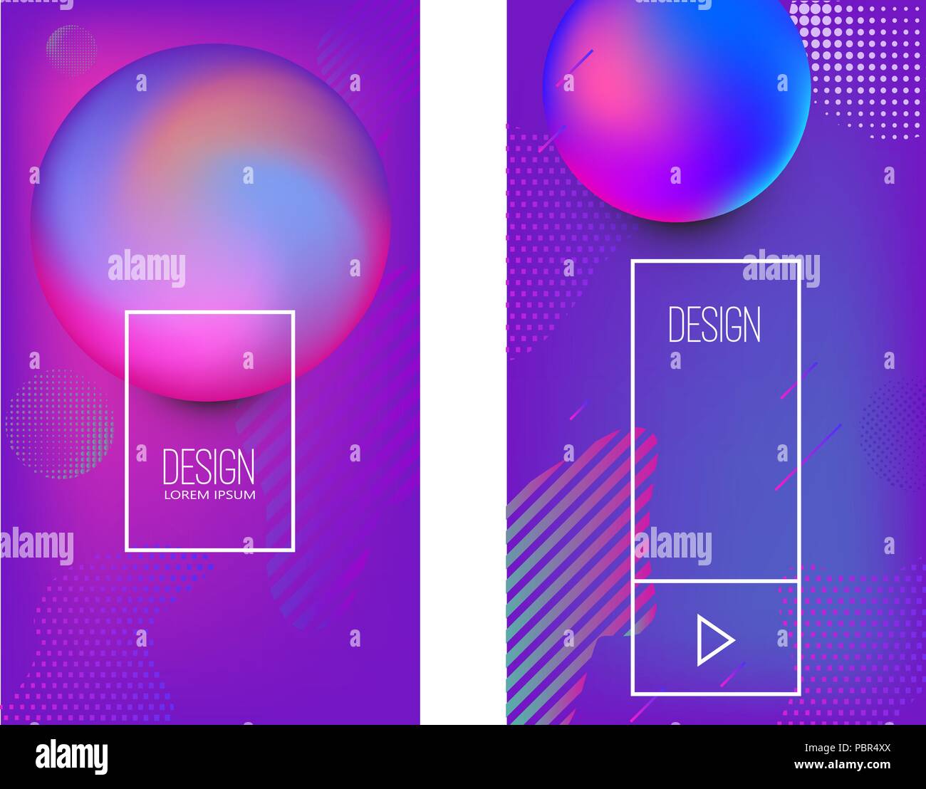 set of banner design templates with abstract vibrant gradient shapes banner designs templates