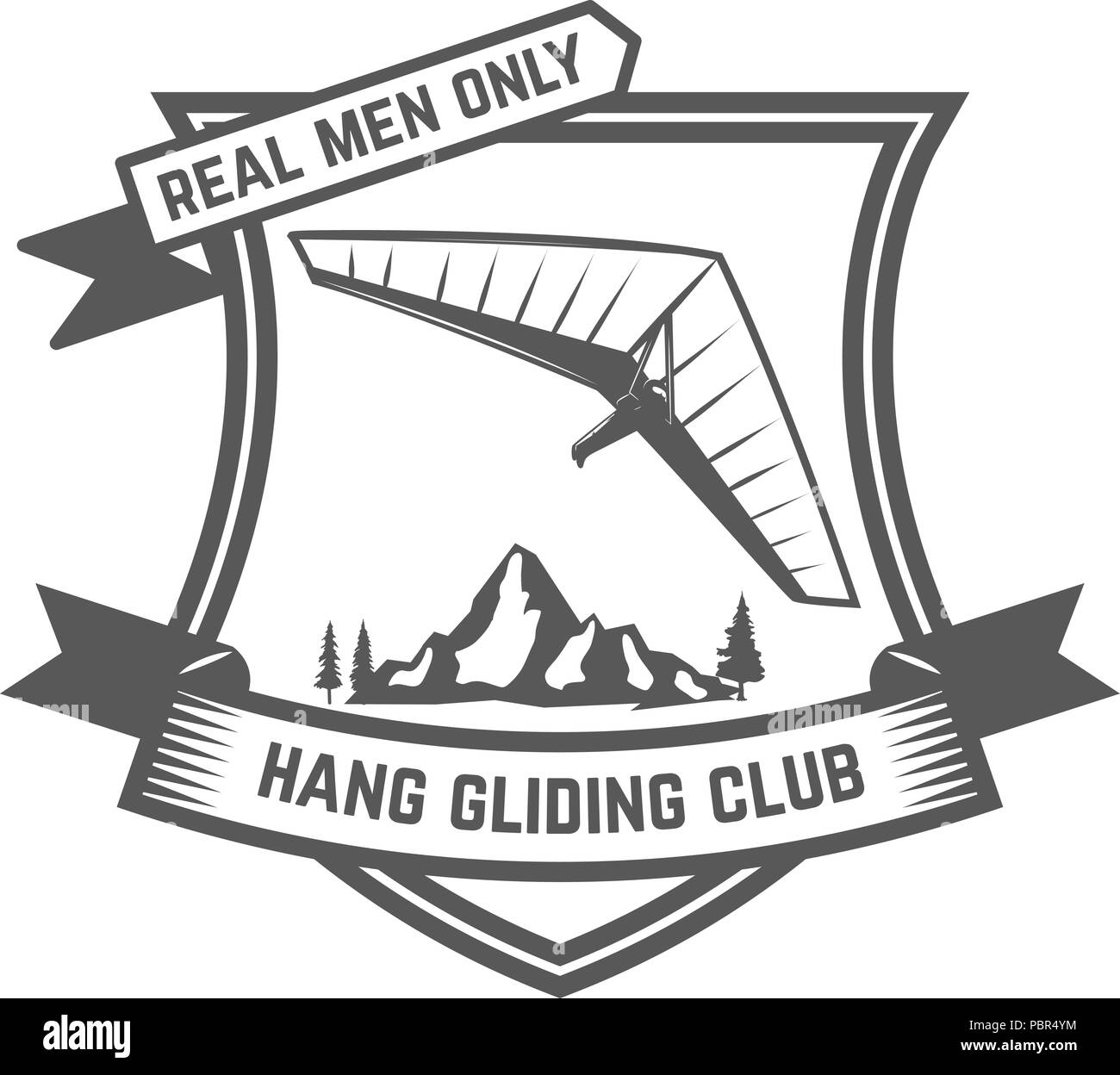Hang gliding club emblems template. Design element for sign, badge, t  shirt, poster. Vector illustration Stock Vector Image & Art - Alamy